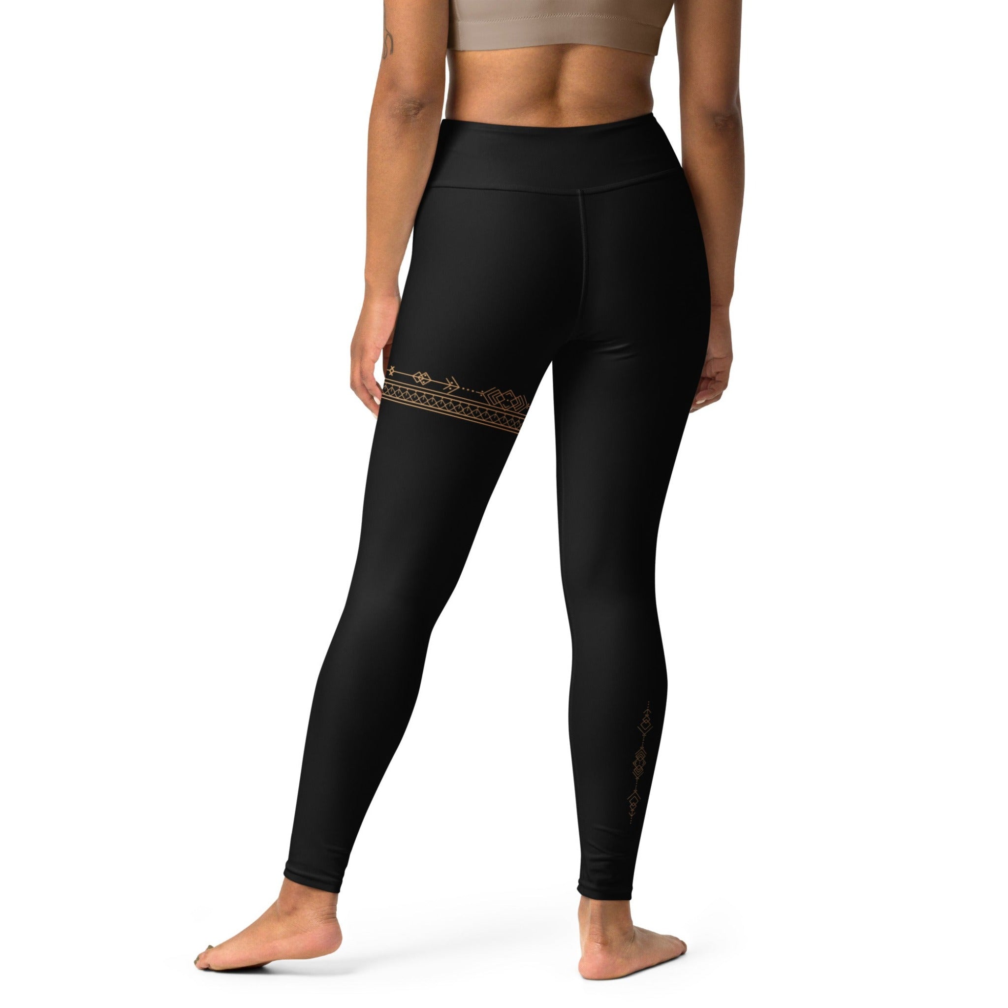 Black Boho Yoga Leggings